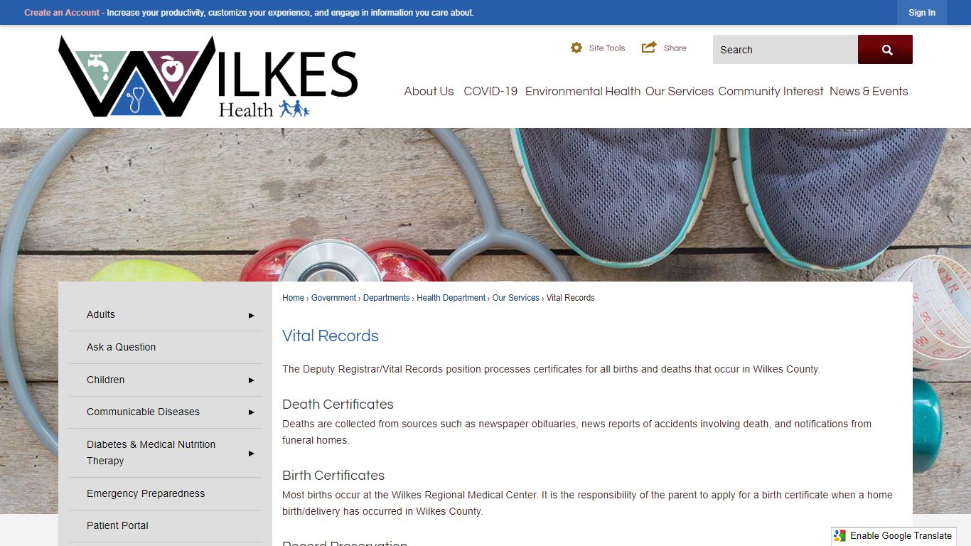 Vital Records | Wilkes County, NC