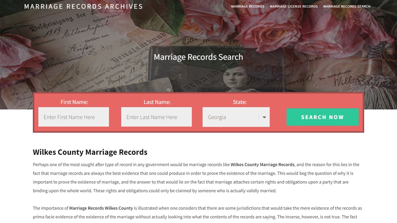 Wilkes County Marriage Records